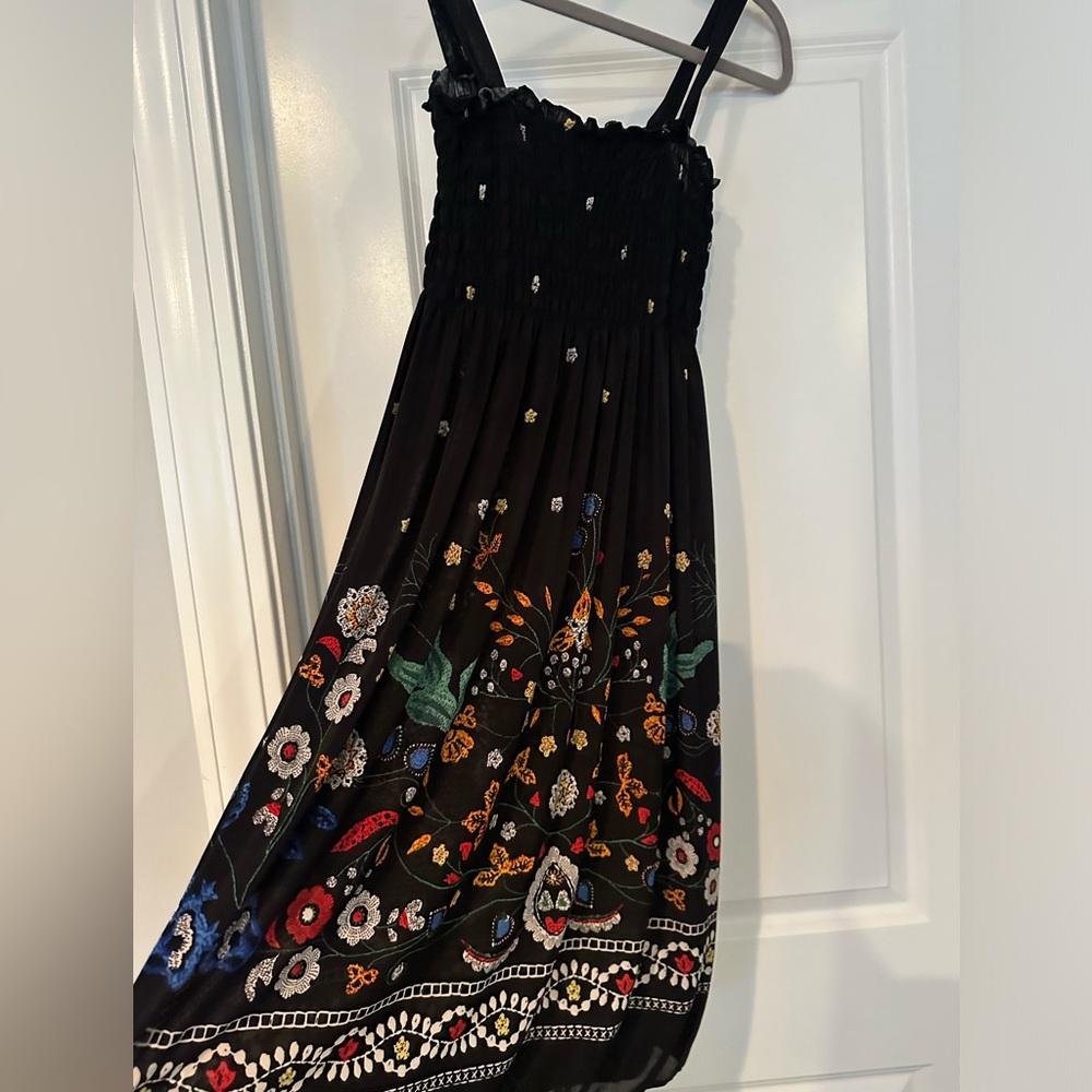 Rayon dress with floral design